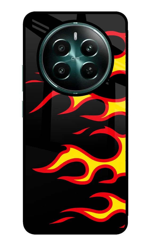 Side Sweep Flames Realme P1 5G Glass Case