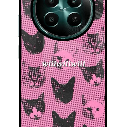 Pink Cats Realme P1 5G Glass Case
