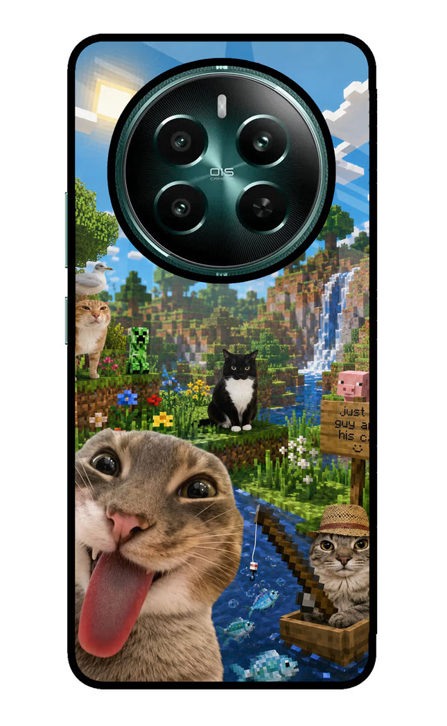 Minecraft Cat Chaos Realme P1 5G Glass Case