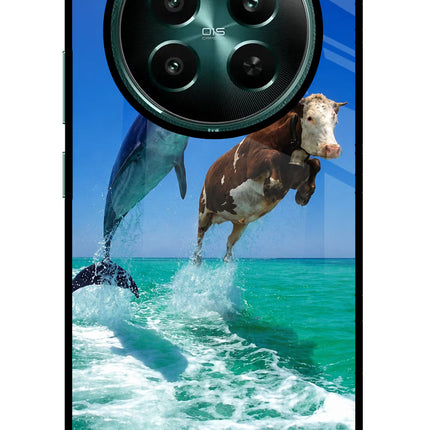 Dolphin vs Cow Realme P1 5G Glass Case
