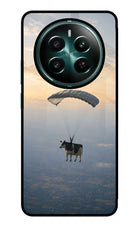 Skydiving Cow Realme P1 5G Glass Case