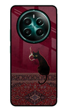 Midnight Cat Realme P1 5G Glass Case Back Cover by Casekaro