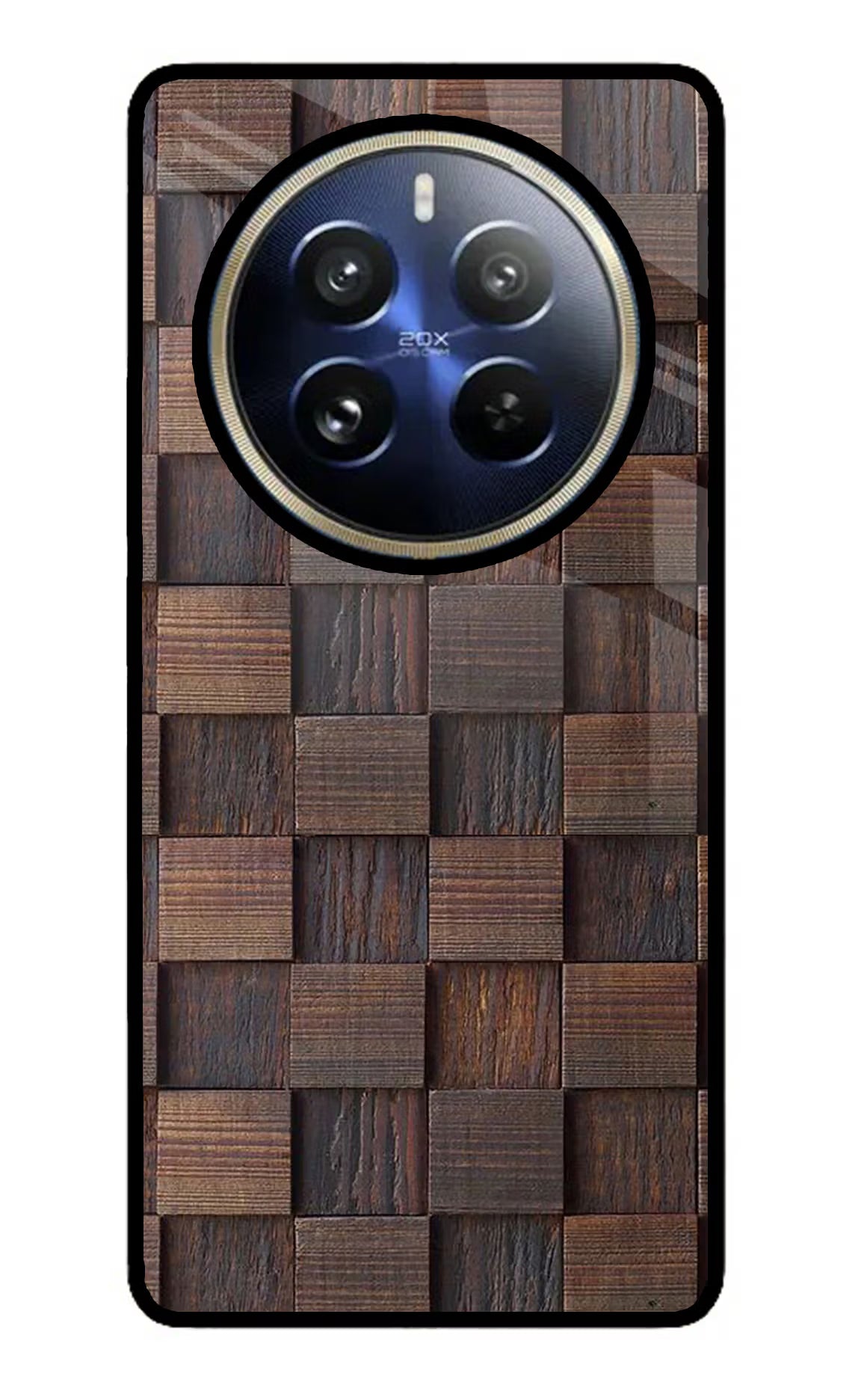 Wooden Cube Design Realme P1 Pro 5G Glass Case Back Cover by Casekaro