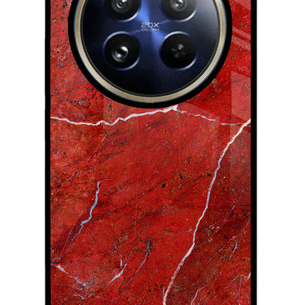 Red Marble Design Realme P1 Pro 5G Glass Case