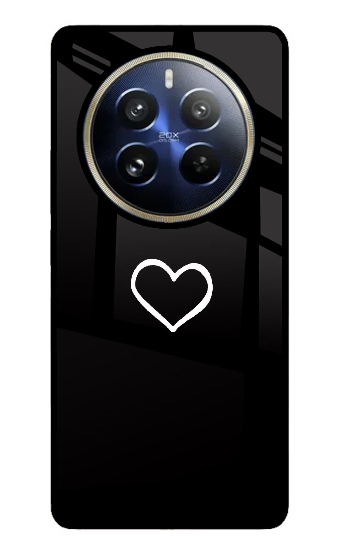 Heart Realme P1 Pro 5G Glass Case Back Cover by Casekaro