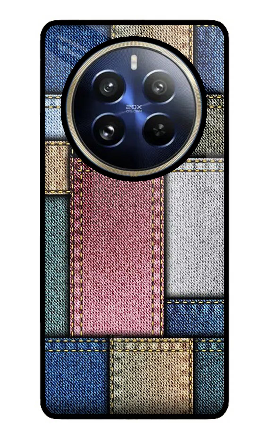 Multicolor Jeans Realme P1 Pro 5G Glass Case Back Cover by Casekaro