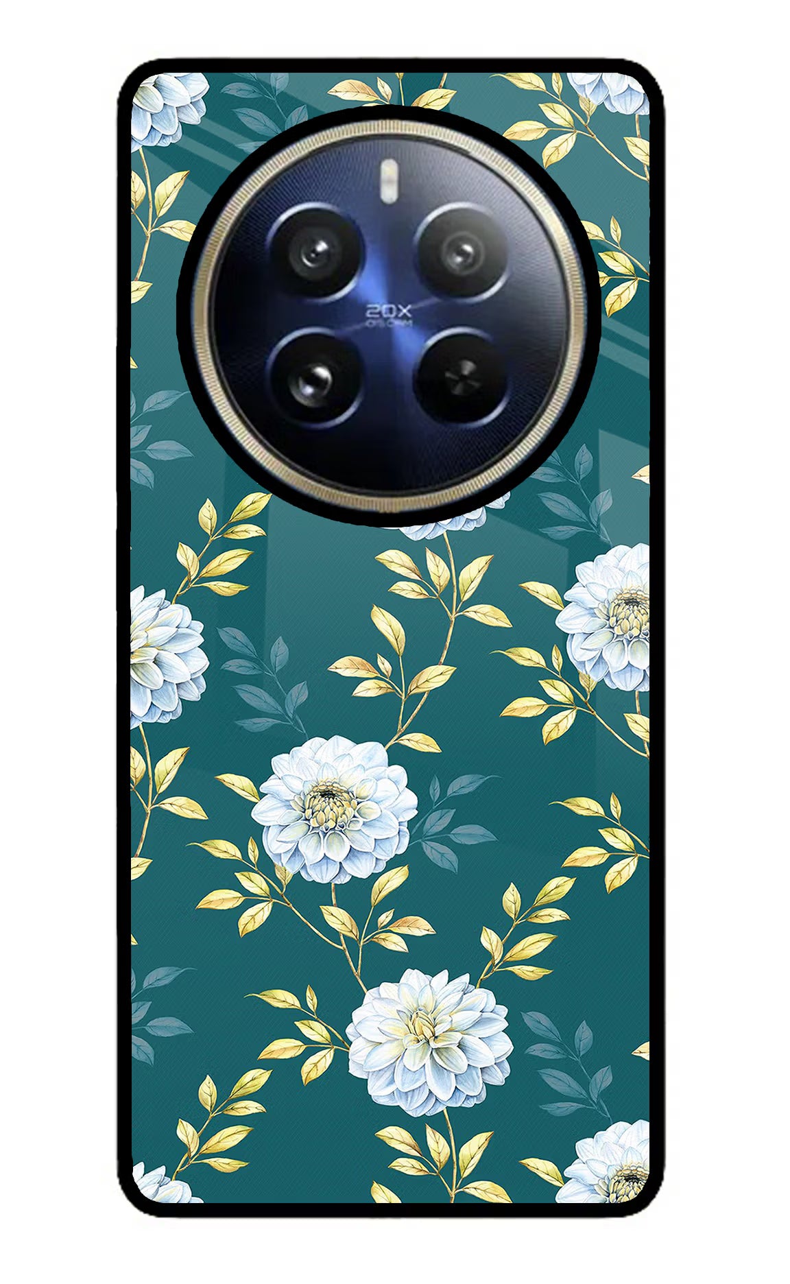 Flowers Realme P1 Pro 5G Glass Case Back Cover by Casekaro