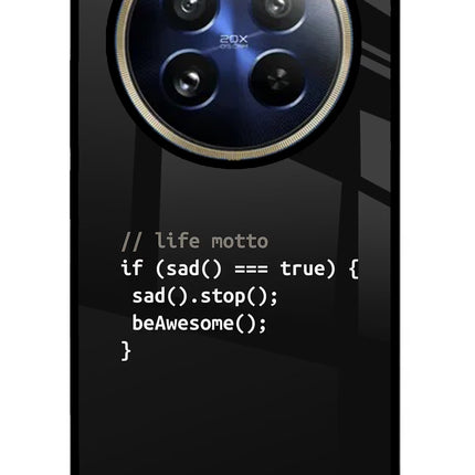 Life Motto Code Realme P1 Pro 5G Glass Case Back Cover by Casekaro
