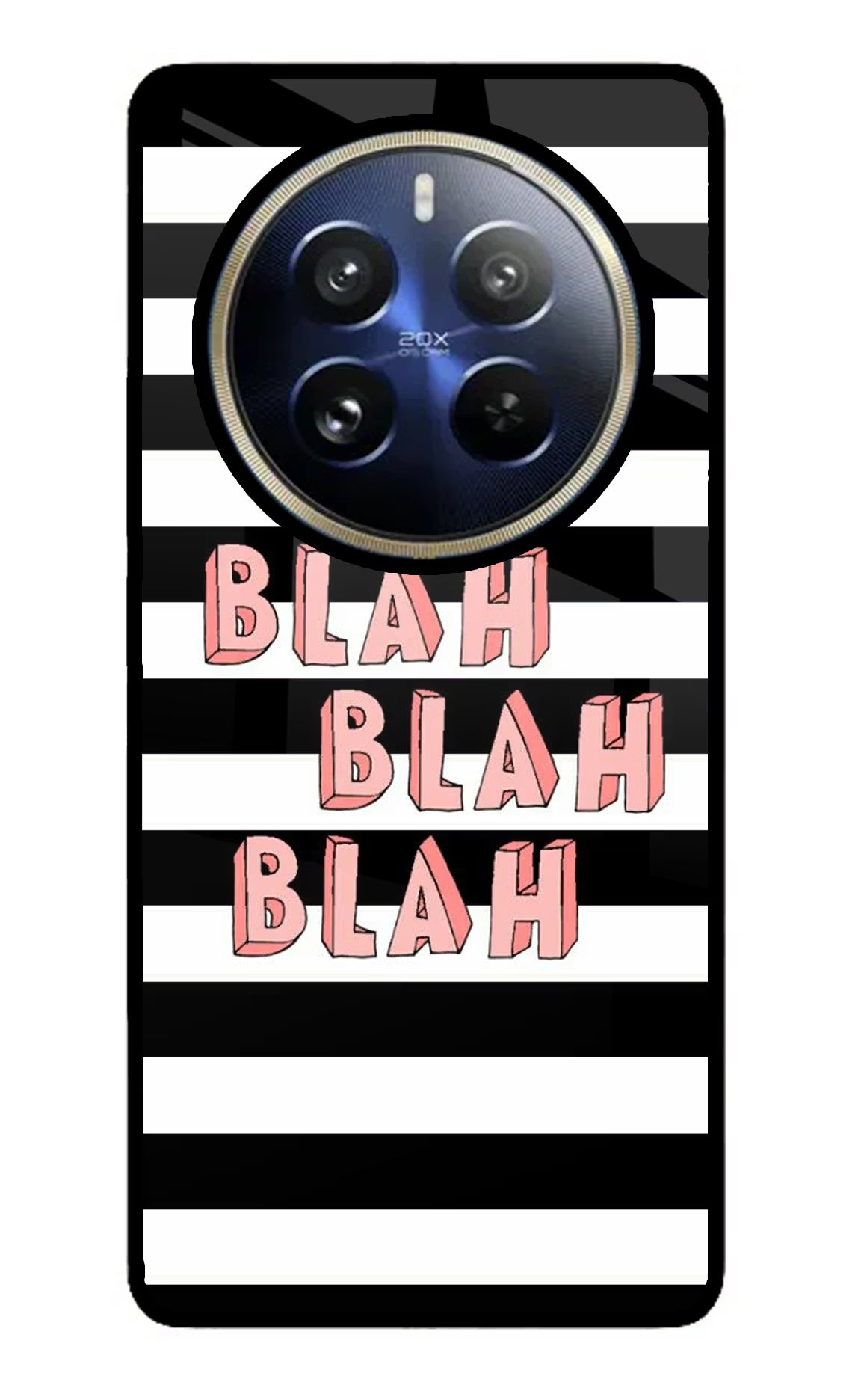 Blah Blah Blah Realme P1 Pro 5G Glass Case Back Cover by Casekaro