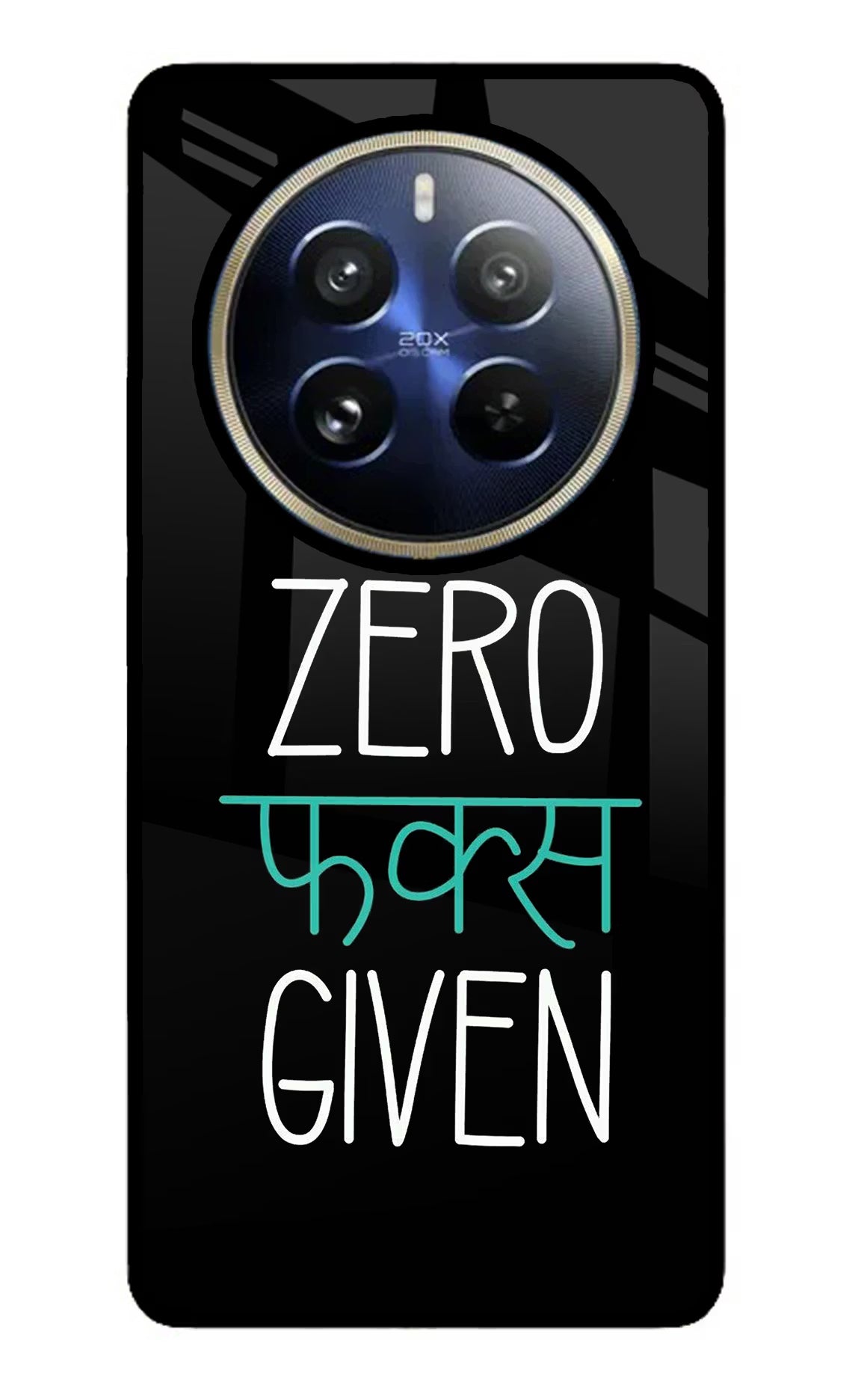 Zero Fucks Given Realme P1 Pro 5G Glass Case Back Cover by Casekaro