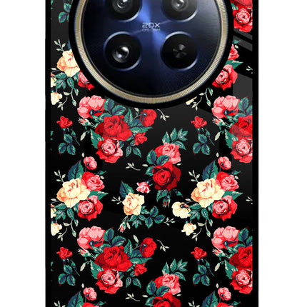 Rose Pattern Realme P1 Pro 5G Glass Case