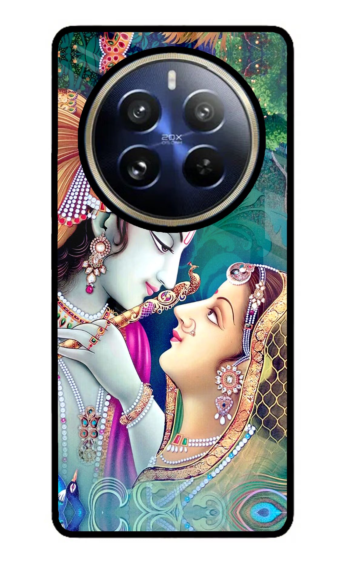 Lord Radha Krishna Realme P1 Pro 5G Glass Case Back Cover by Casekaro