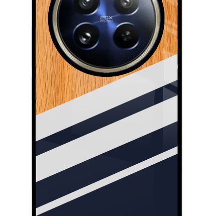 Blue and white wooden Realme P1 Pro 5G Glass Case