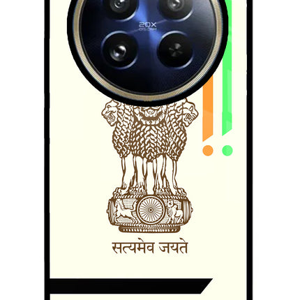 Satyamev Jayate Brown Logo Realme P1 Pro 5G Glass Case