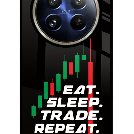 Eat Sleep Trade Repeat Realme P1 Pro 5G Glass Case