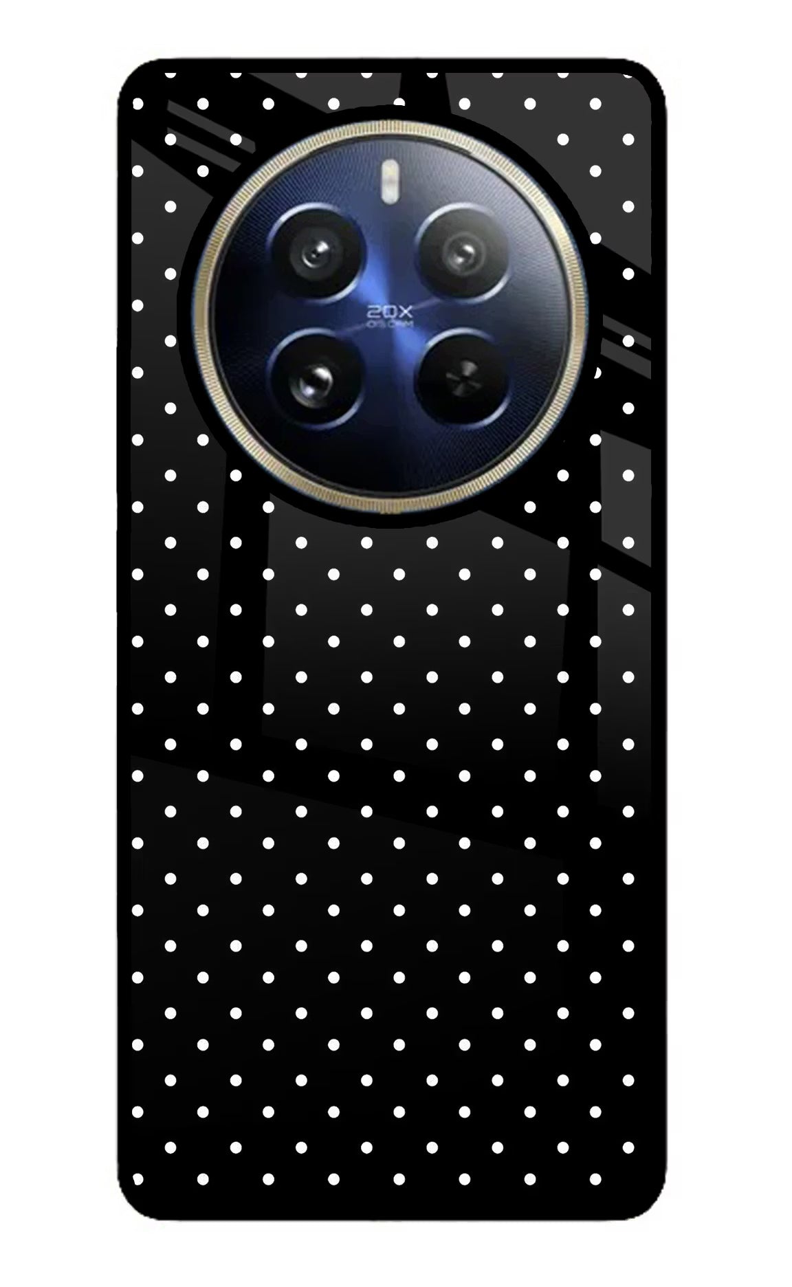 White Dots Realme P1 Pro 5G Glass Case Back Cover by Casekaro