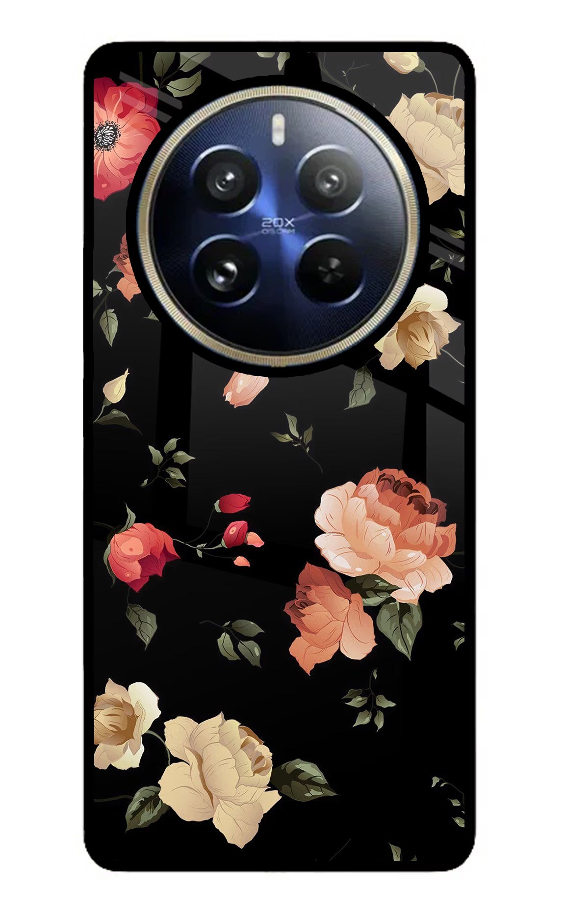 Flowers Realme P1 Pro 5G Glass Case Back Cover by Casekaro