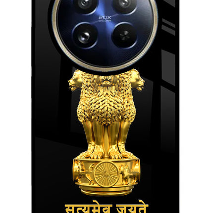 Satyamev Jayate Golden Realme P1 Pro 5G Glass Case