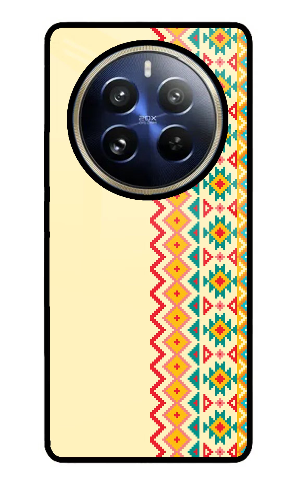 Ethnic Seamless Realme P1 Pro 5G Glass Case Back Cover by Casekaro