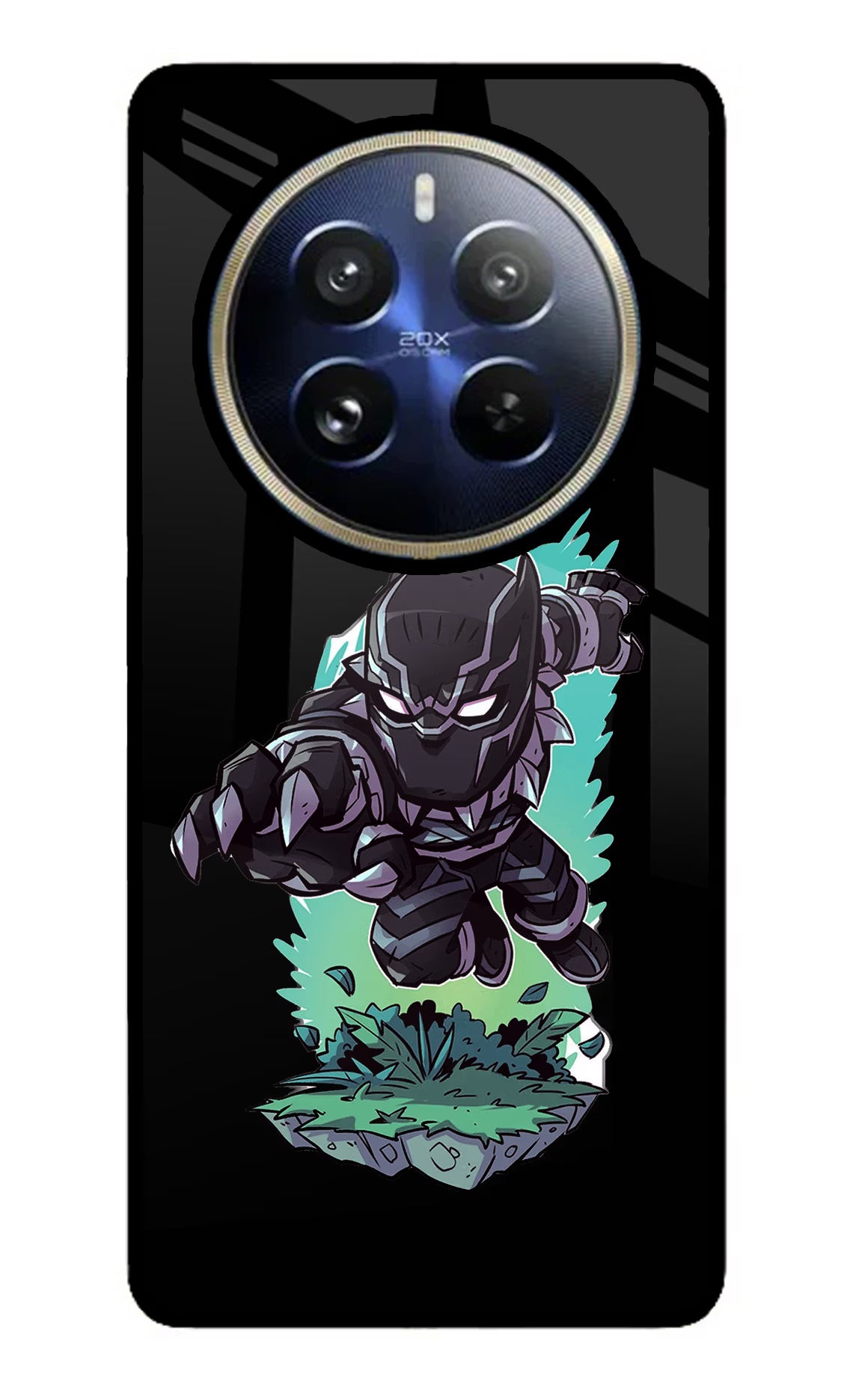 Black Panther Realme P1 Pro 5G Glass Case Back Cover by Casekaro