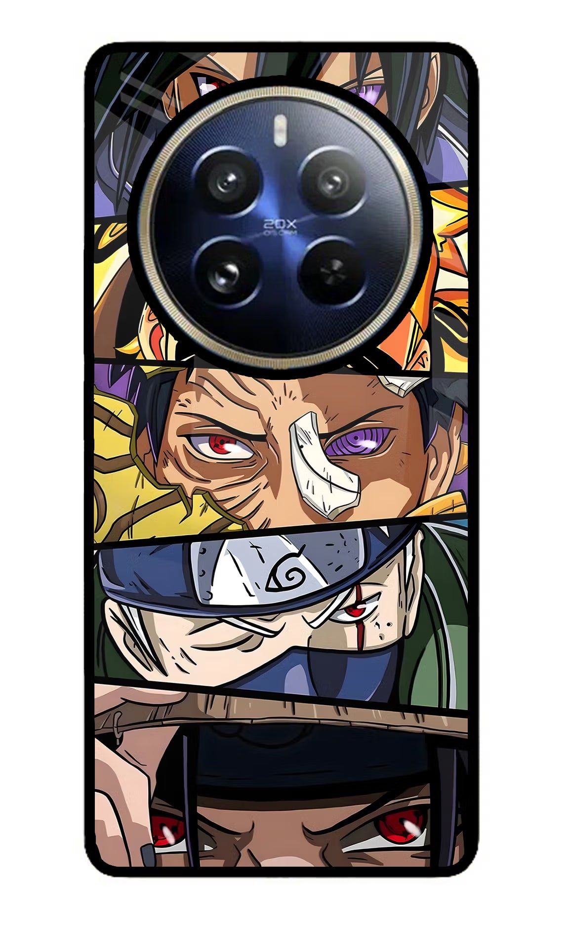 Naruto Character Realme P1 Pro 5G Glass Case Back Cover by Casekaro