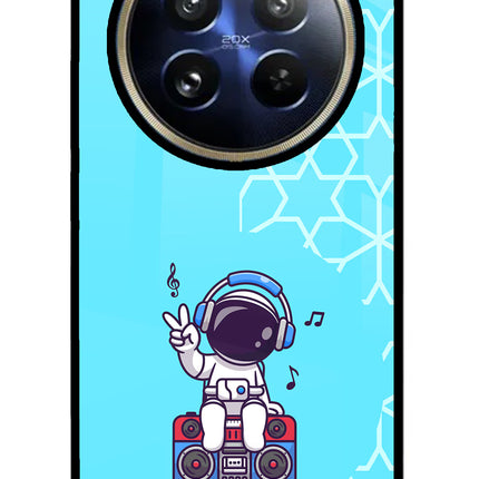 Cute Astronaut Chilling Realme P1 Pro 5G Glass Case