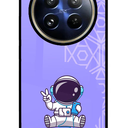Cute Astronaut Chilling Realme P1 Pro 5G Glass Case