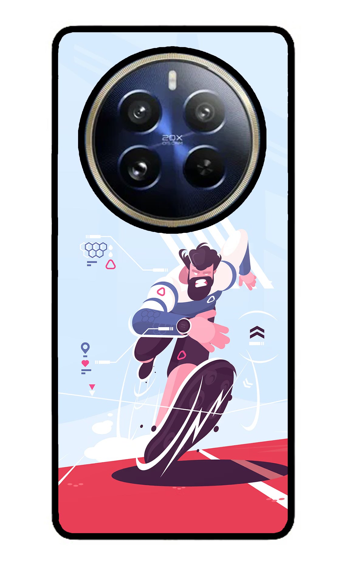 Run Pro Realme P1 Pro 5G Glass Case Back Cover by Casekaro