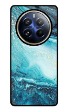 Blue Glitter Marble Realme P1 Pro 5G Glass Case