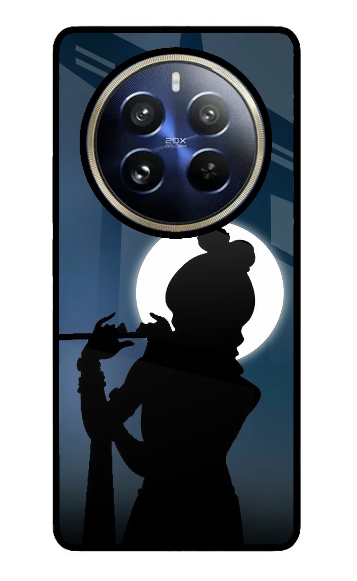 Shri Krishna Silhouette Realme P1 Pro 5G Glass Case Back Cover by Casekaro
