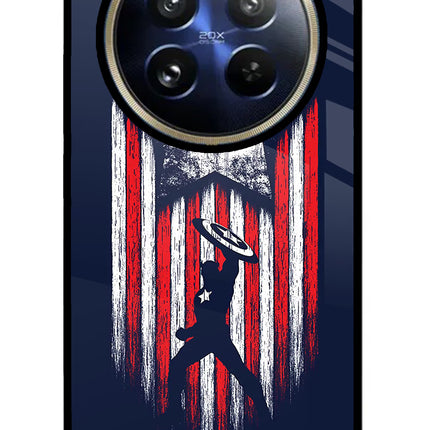 Captain America Marvel Art Realme P1 Pro 5G Glass Case Back Cover by Casekaro
