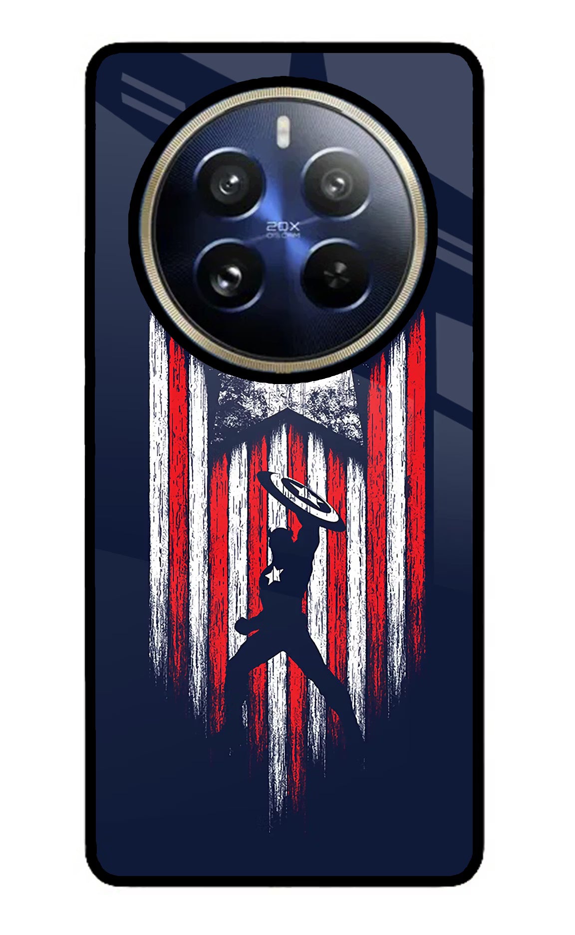 Captain America Marvel Art Realme P1 Pro 5G Glass Case Back Cover by Casekaro