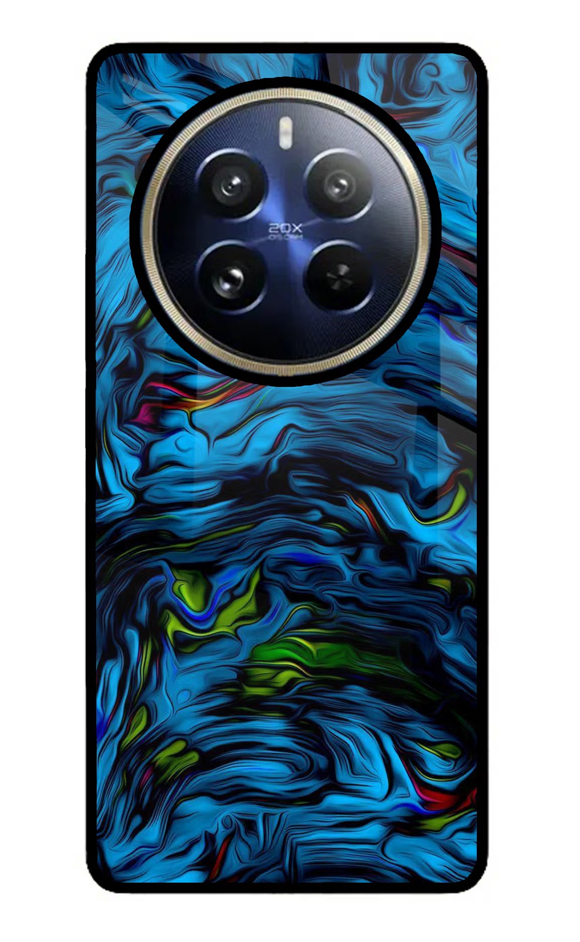 Dark Blue Abstract Realme P1 Pro 5G Glass Case