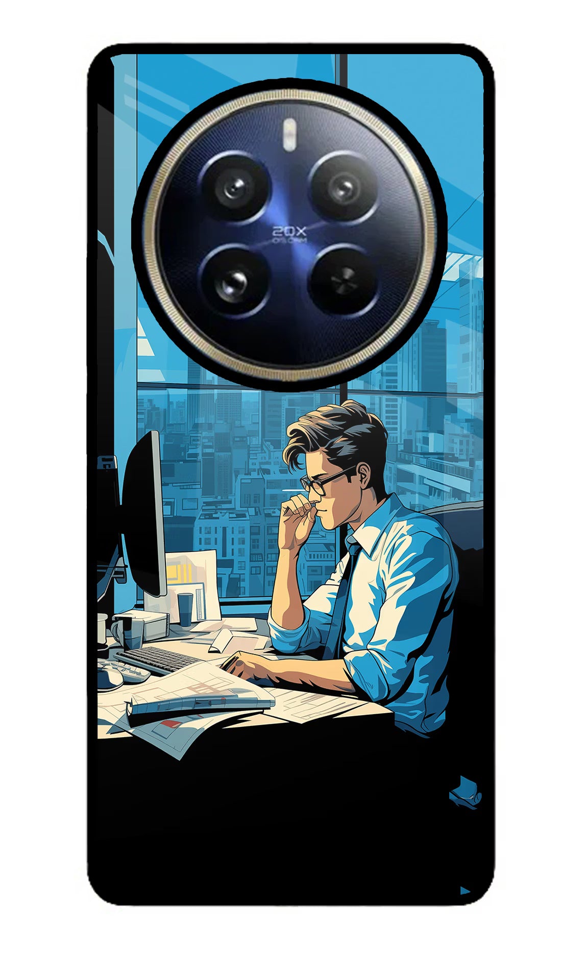 Focused Hustler (AI Generated) Realme P1 Pro 5G Glass Case