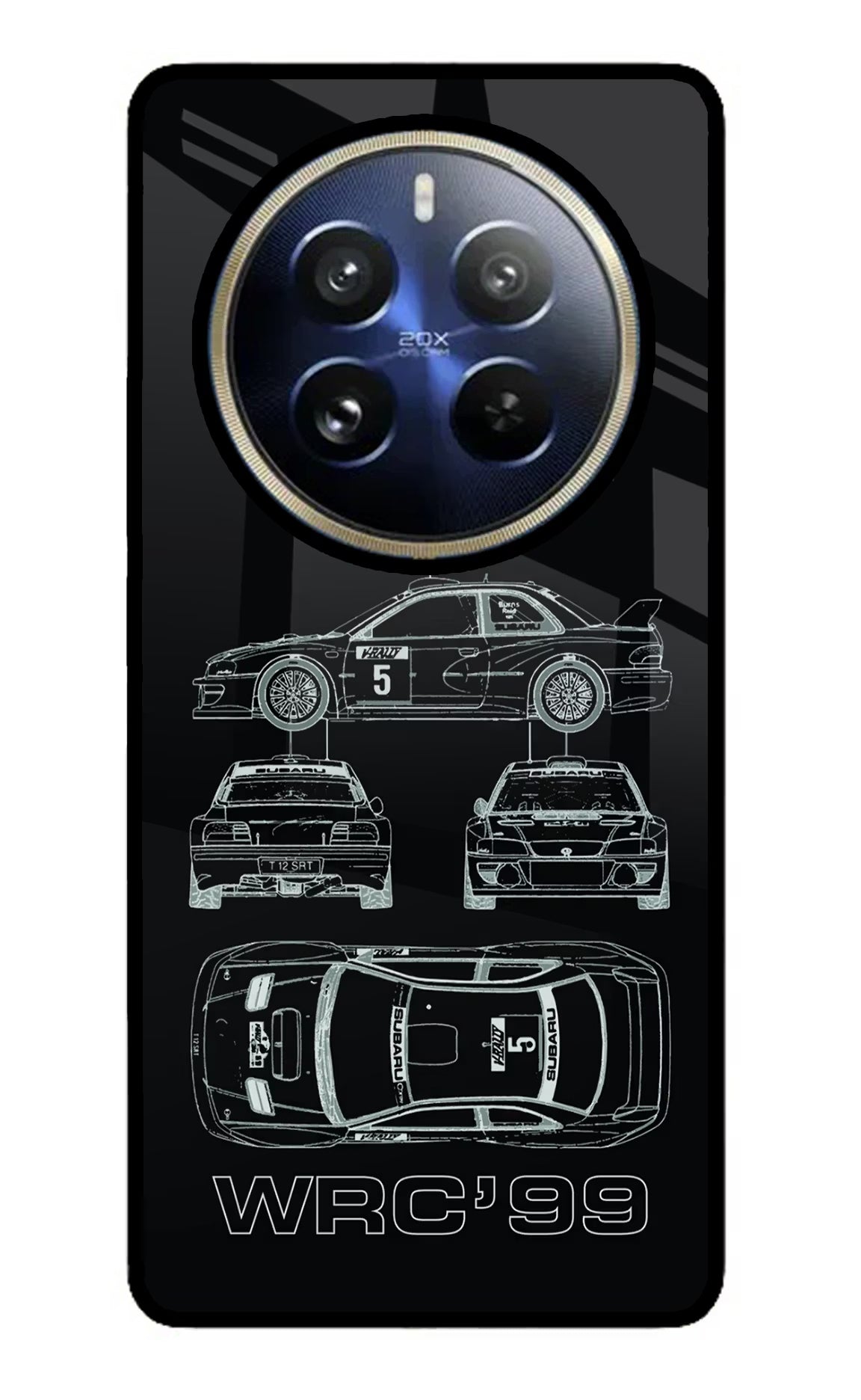 WRC'99 Realme P1 Pro 5G Glass Case Back Cover by Casekaro