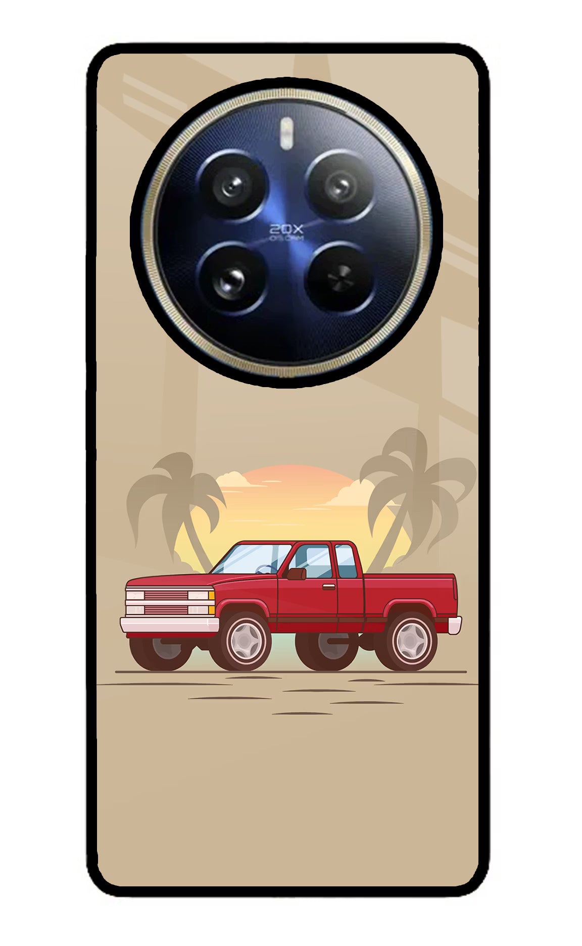 Desert Classic Drive Realme P1 Pro 5G Glass Case Back Cover by Casekaro