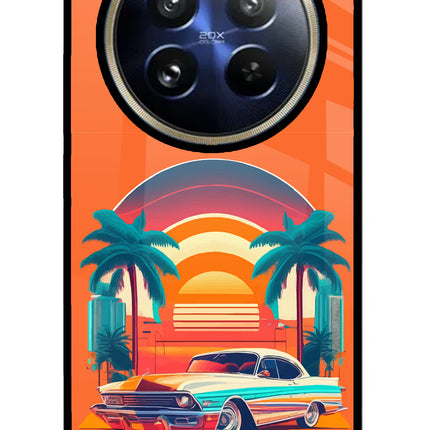 Palm Drive 80s Realme P1 Pro 5G Glass Case