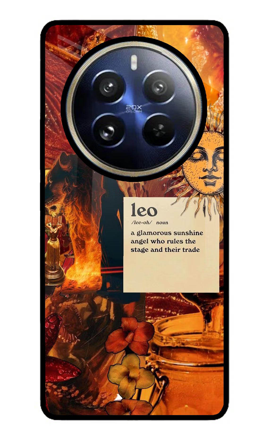 Leo Zodiac Realme P1 Pro 5G Glass Case Back Cover by Casekaro