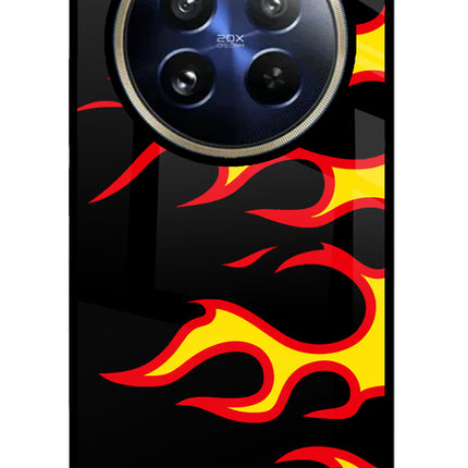Side Sweep Flames Realme P1 Pro 5G Glass Case