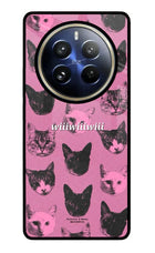 Pink Cats Realme P1 Pro 5G Glass Case