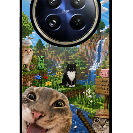 Minecraft Cat Chaos Realme P1 Pro 5G Glass Case