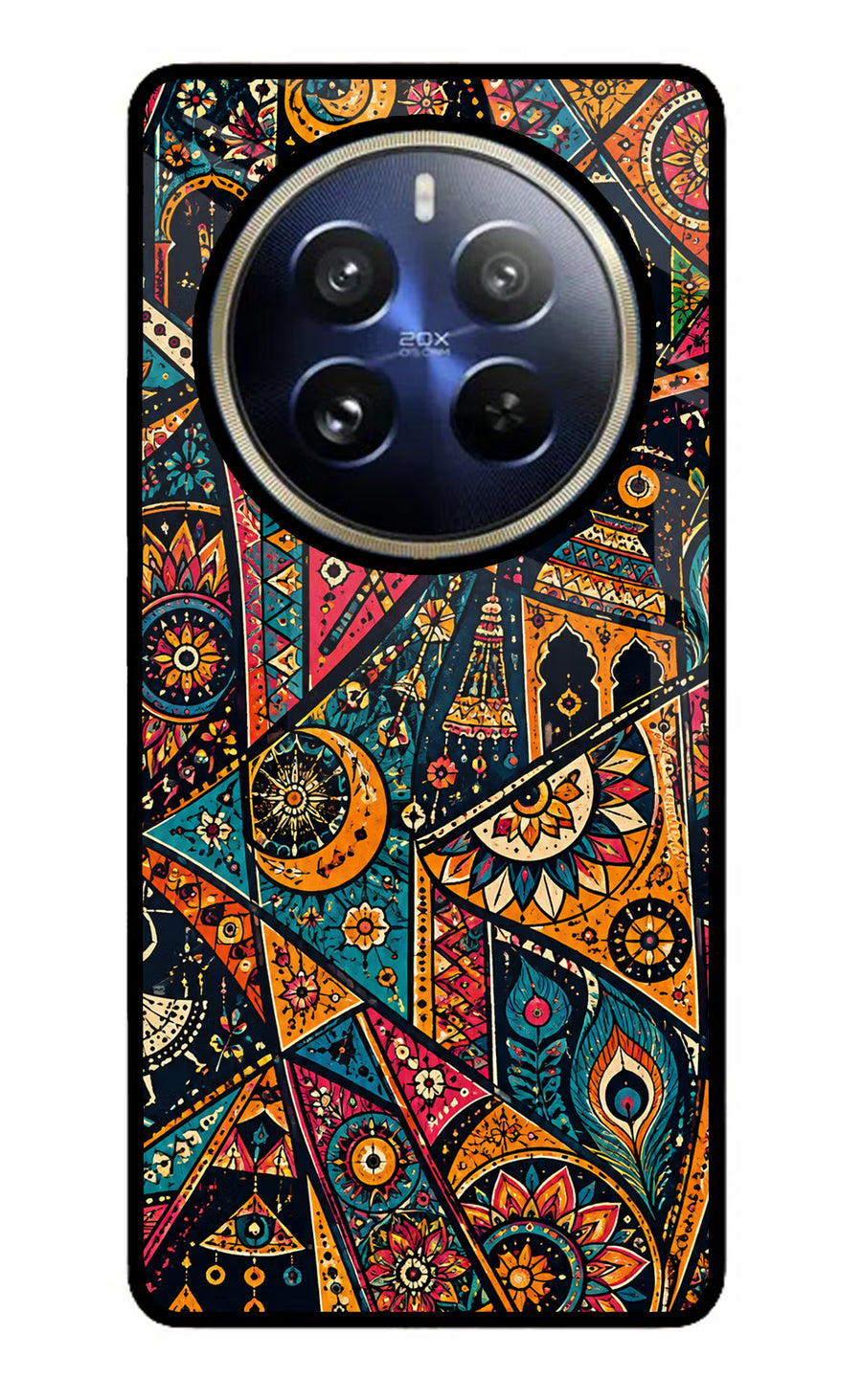 Folk Print Realme P1 Pro 5G Back Cover, Glass case