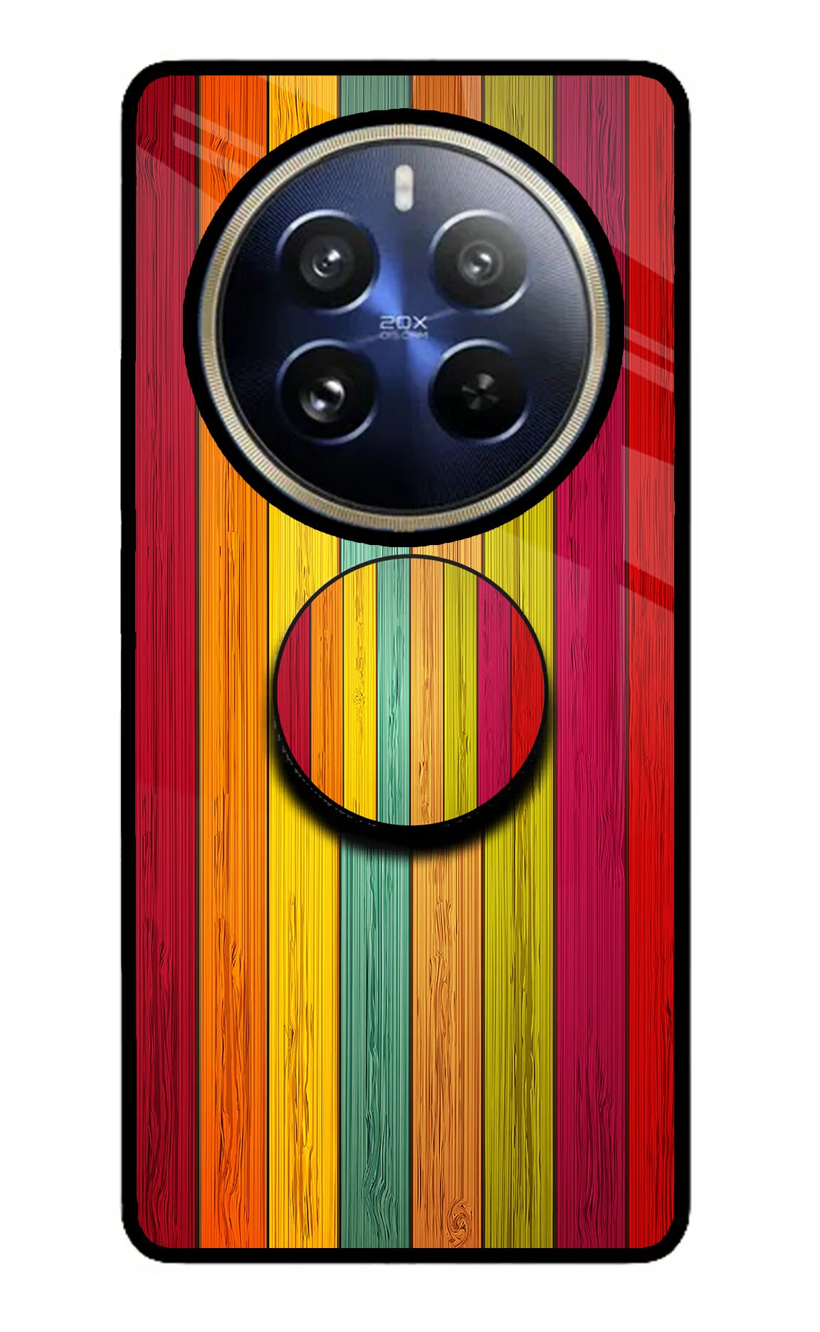 Multicolor Wooden Realme P1 Pro 5G Pop Case by Casekaro