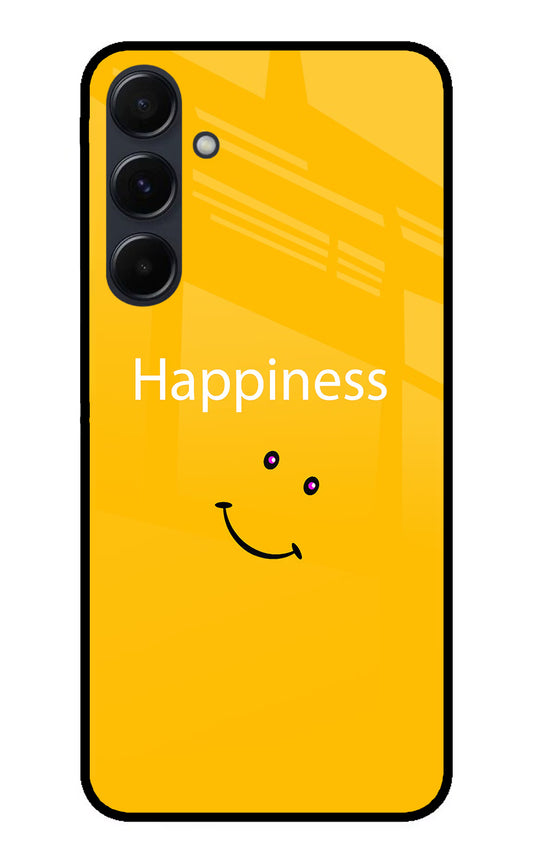 Happiness With Smiley Samsung A35 5G Glass Case