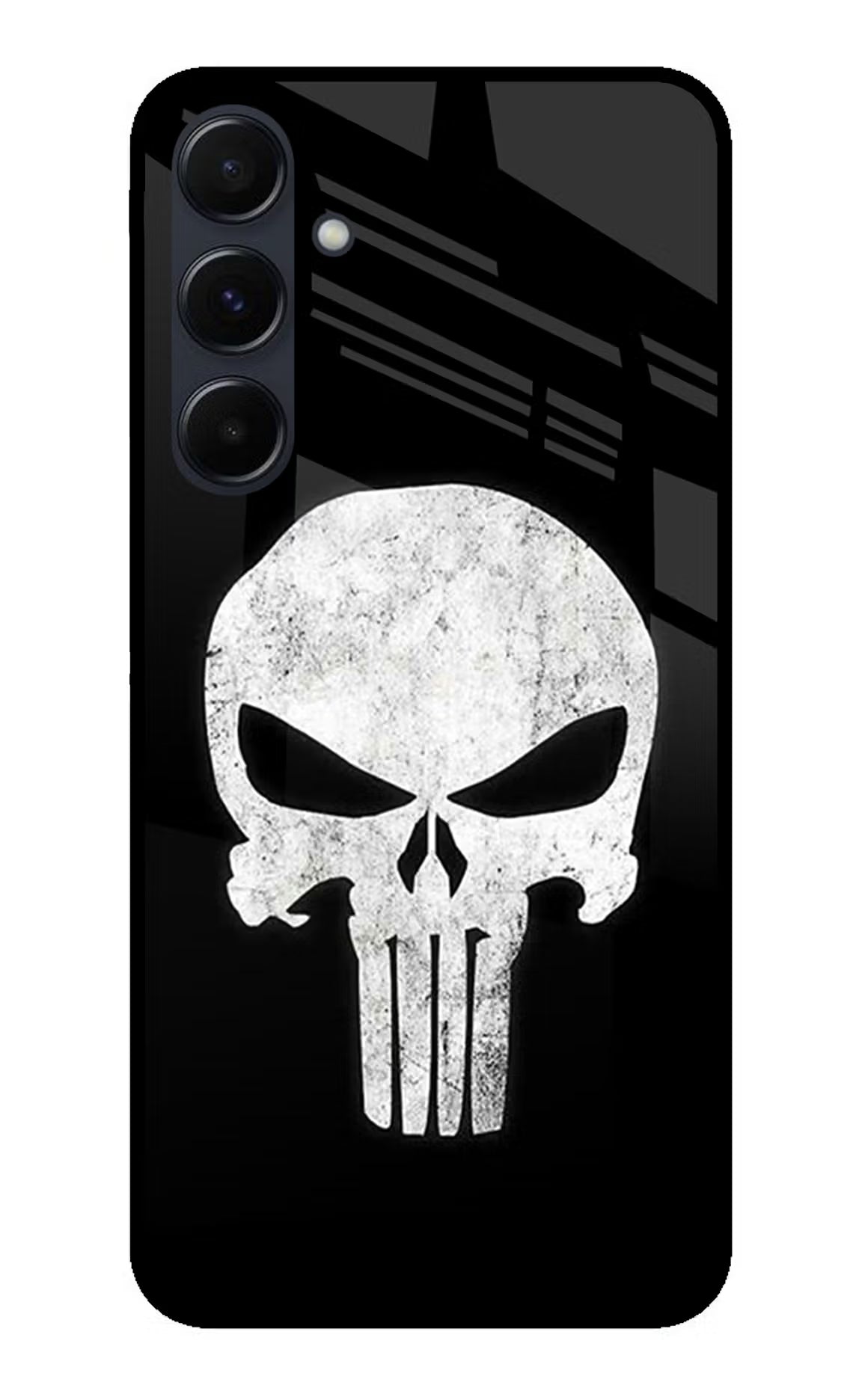 Punisher Skull Samsung A35 5G Glass Case Back Cover by Casekaro