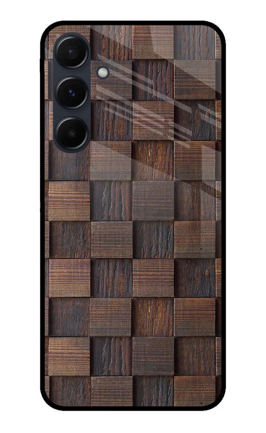 Wooden Cube Design Samsung A35 5G Glass Case