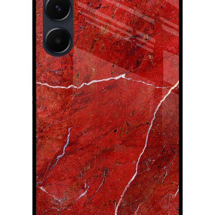Red Marble Design Samsung A35 5G Glass Case
