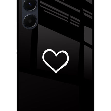 Heart Samsung A35 5G Glass Case Back Cover by Casekaro