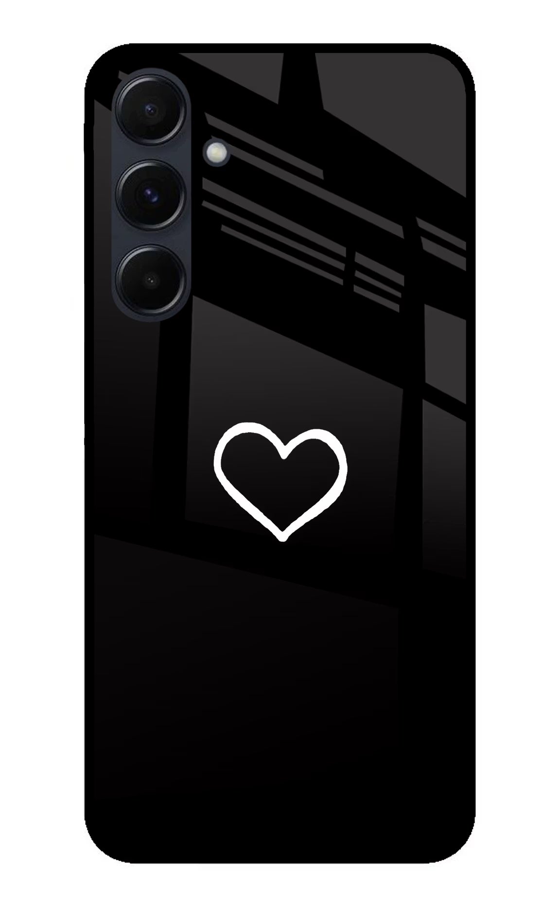 Heart Samsung A35 5G Glass Case Back Cover by Casekaro