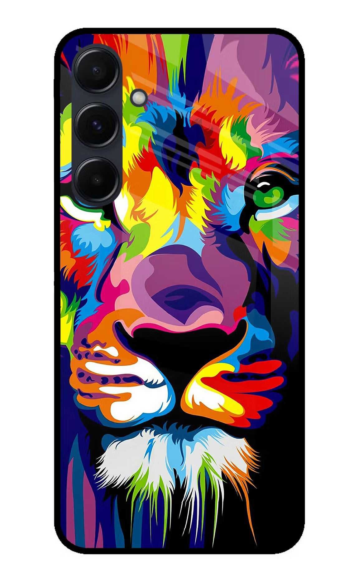 Lion Samsung A35 5G Glass Case Back Cover by Casekaro